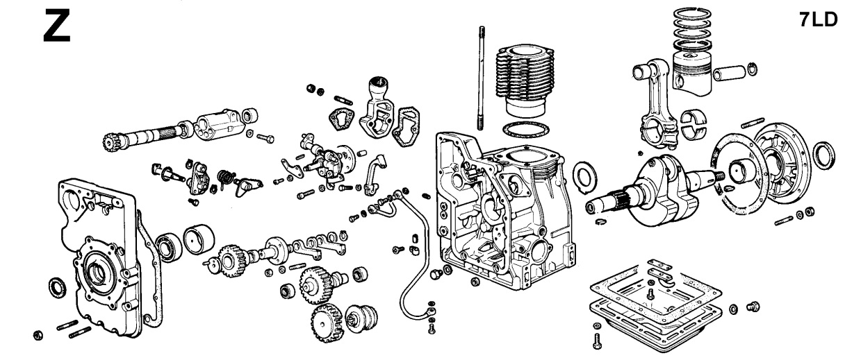 мотор блок двигатель Lombardini 7LD